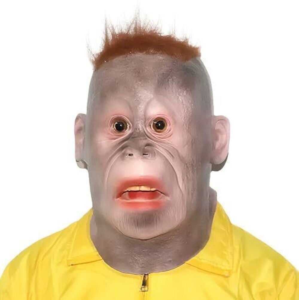 1728 Funny Gorilla Mask Realistic Monkey Masks Adult Chimpanzee Horror